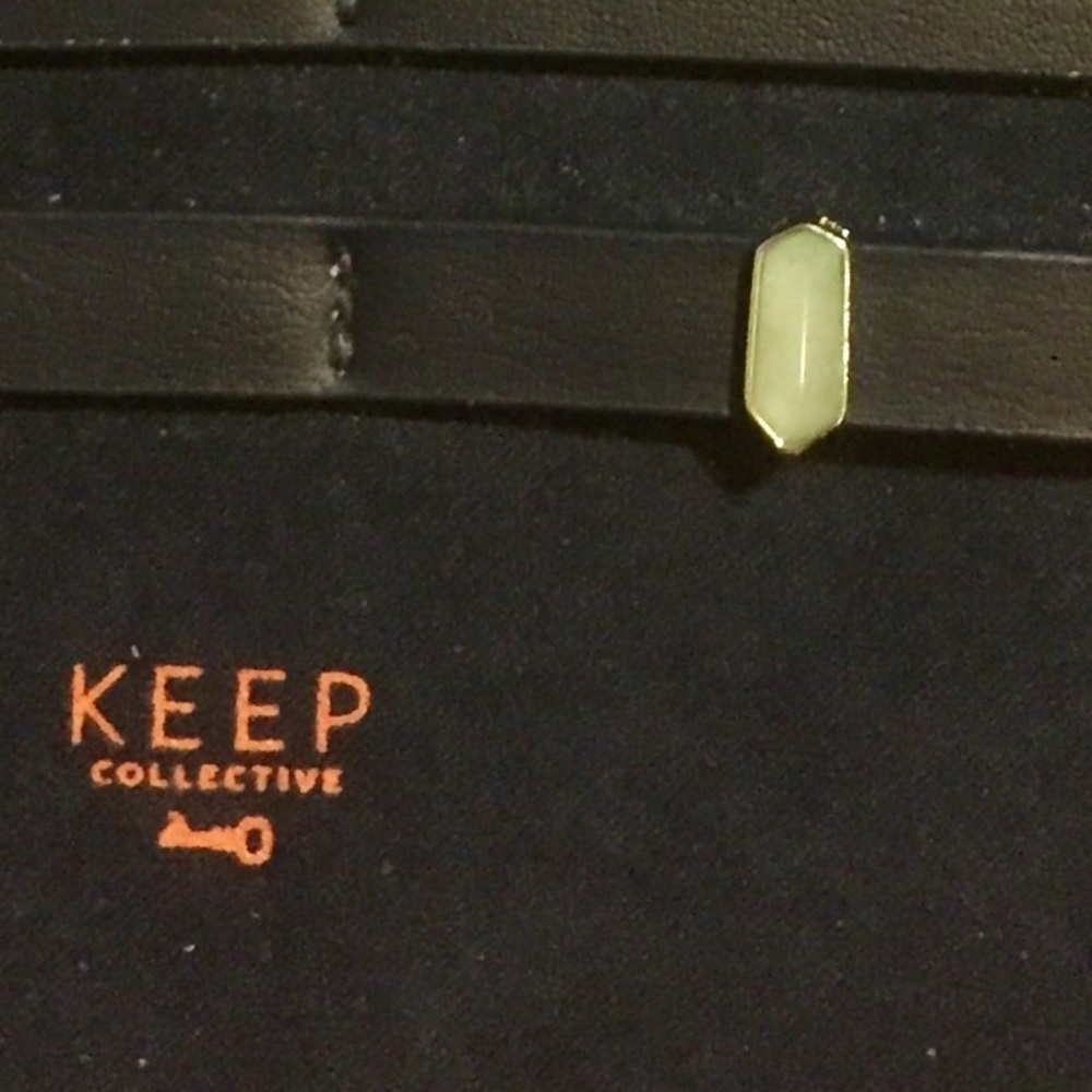 Mini Geo Bar Green Quartz Charm By Keep Collective